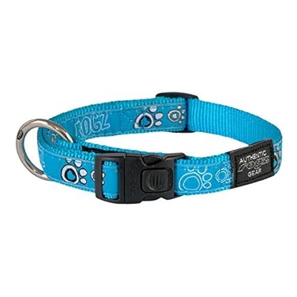 Rogz Fancy Dress Turquoise Paw Collar