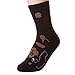 Puppy Dog Print Crew Socks,One size,(US shoes size 5 to 10),(5 Pairs)