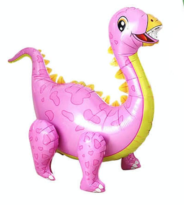 Pink Apatosaurus 3D Dinosaur Foil Balloon, 85cm (2 pack)