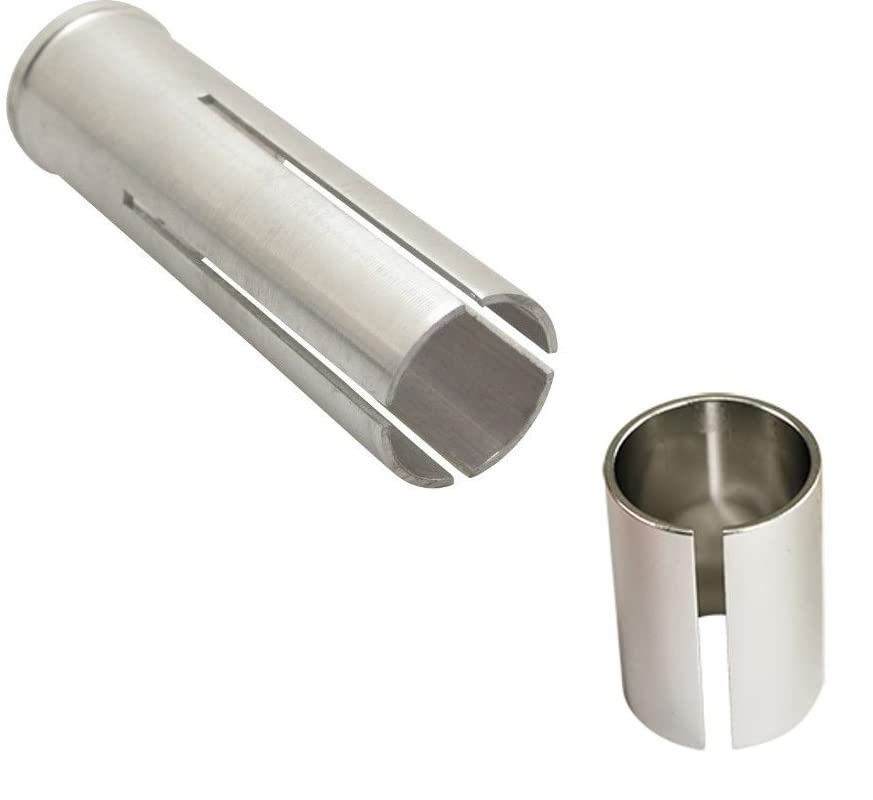 BIKE STEM AHEAD QUILL ADAPTER 1" 1 1/8" REDUCER EXTENSION CONVERT TUBE 22.2 25.4 28.6 MM BIKE CYCLE UNIVERSAL FIXIE SINGLESPEED MTB VINTAGE OLD SCHOOL SPACER ALUMINIUM ALLOY HEADSET HANDLEBAR