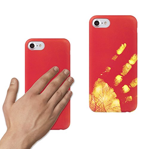 Xcessor Thermal TPU Heat Sensitive Case for Apple iPhone 7 & iPhone 8. (Red)