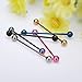 IPINK Lot of 6 Industrial Barbell Spirals Kit 38mm 14 Gauge Cartilage Earring