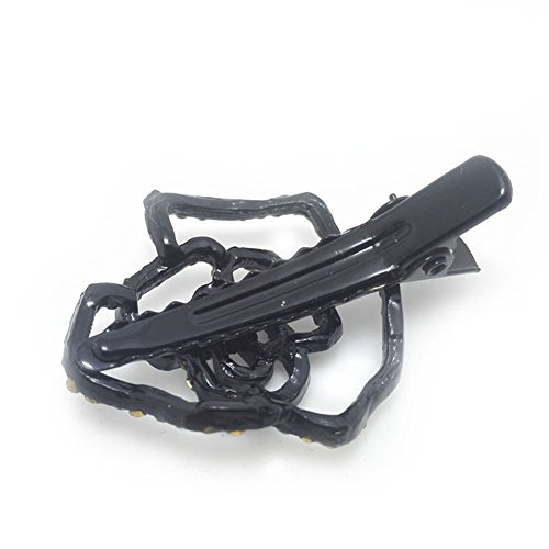 Meilliwish Rose Flower Alligator Hair Clip Hairpin(A30)(White)