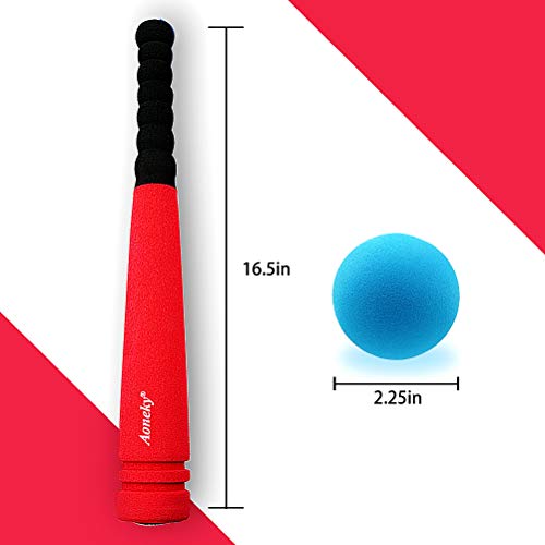 image for Aoneky Min Foam Bat with Multi Balls for Toddler - Indoor Soft Super S