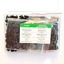 Pzsmocn 300 Pieces/100 Sets M4*12 mm Plastic Black