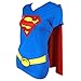 DC Comics Super Girl Royal V-Neck Caped Tee Juniors Costume Large