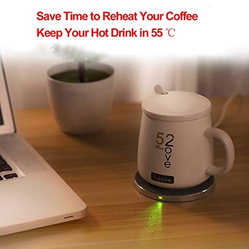 Coffee Cup Warmer & Wireless Charger with AutoShut Off for Office Desk