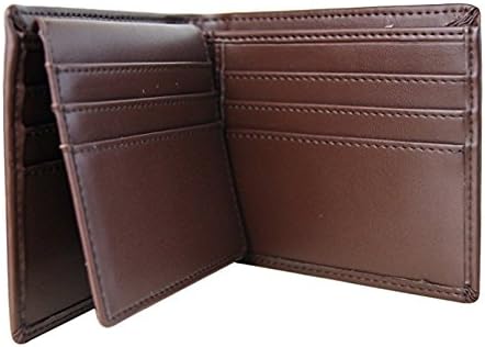 Aonal RFID Blocking Leather Bifold Wallet for Men, Coffee Wallet
