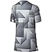 NIKE Boys' Short Sleeve All Over Print Training Top, Cool Grey, Large