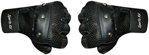 Sports 101 Armour Leather Fitness Gloves, Adult Free Size (Black)