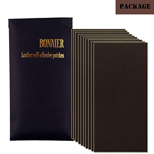 image for Bonaier 10 Pieces Leather Patches Leather Repair Kit for Couch Furnitu
