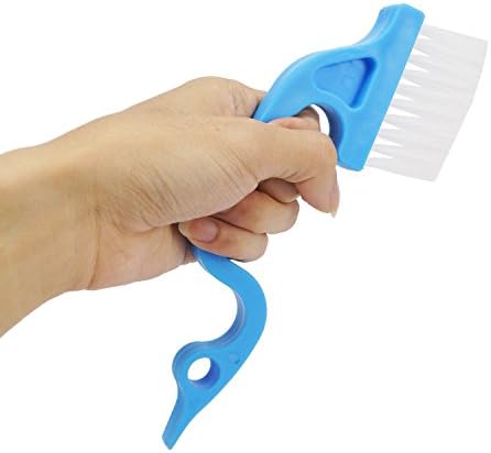 Window Track Cleaning Brushes Blue Hand-held Kitchen Cleaning Tools for glass Groove/ Gap /Corner/ door track Pack of 2