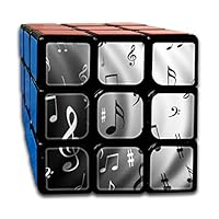 Rubiks Cube by DAIYU Black and White Music Notes 3x3 Smooth Magic Square Puzzle Game Brain Training Game for Adults Kids