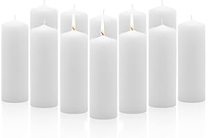 Royal Imports Pillar Candles White Unscented Premium Wax, 40 Hours Burning for Wedding, Spa, Party, Birthday, Holiday, Bath, Home Decor - 2"x6" Inch - Set of 12
