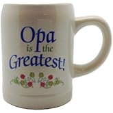 Essence of Europe Gifts E.H.G E.H.G | 12 oz Opa Is The Greatest Gift for German Grandpa Stoneware Coffee Mug