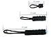 RedVex Zipper Pulls - Knife Lanyards - Equipment Lanyards - Paracord Cobra Style - Choose Your Color & Size (Qty 5) (Black, 4 inch)