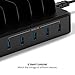 bototek Charging Station, 6 Port USB Desktop Charging Dock with USB C Port for Multiple Devices iPhone iPad Kindle & Other Tablets