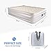 TOPELEK Upgraded Air Mattress, Queen Airbed with Built-in Electric Pump, Flocked Fabrics & Extra Thick PVC, Storage Bag, Easy Setup for Indoors and Outdoors Use, Height 19”for Guest, Rest, Campingthumb 4