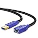 USB 3.0 Extension Cable 12Ft, USB 3.0 Extender Cord Type A Male to A Female for Oculus VR, Playstation, Xbox, USB Flash Drive, Card Reader, Hard Drive,Keyboard, Printer, Scanner, Camera and More