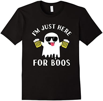 Mens I'm Just Here For Boos Shirt Funny Halloween for Men Women XL Black