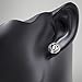 925 Sterling Silver 12 mm Aum Om Ohm Symbol Round Celtic Knot Weaving Post Stud Earrings