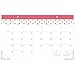 Mead 2018-2019 Academic Year Desk Pad Calendar, Compact, 17-3/4 x 10-7/8, Conservative Fashion, Pink Polka Dot Design (CAM10310)