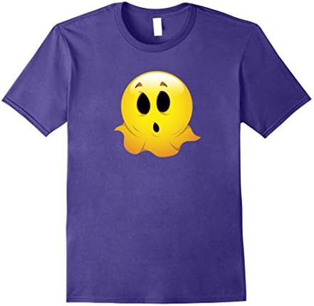 Mens Ghost Smiley Face T Shirt for Men Women and Kids Large Purple