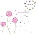 Wall Decal Pink Flowers Blue Butterflies Home Sticker House Wallpaper Removable Living Room Bedroom Art Picture Murals DIY Stick Girls Boys Kids Nursery Baby + Gift Butterflies