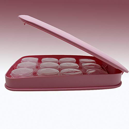 Woniutch Bulk Contact Lens Case Travel Kit with Mirror,6 Sets Design (Pink)