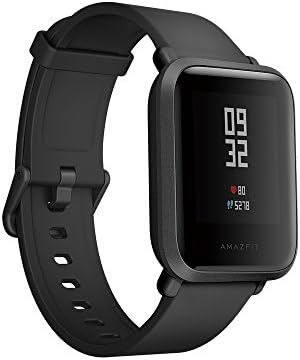 YIMITECH Xiaomi Amazfit Bip Smart watch with GPS Real-time Heart Rate Monitor Water Resistant Sports Fitness Tracker Support iOS and Android for Kids Men Women/US Version (Onyx Black)