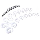 BodyJ4You White Plugs Kit with Spiral and Tribal Tapers Kit 54 pieces Gauges Kit 14G-00G Stretching Set