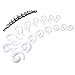 White Plugs Kit with Spiral and Tribal Tapers Kit 54 pieces Gauges Kit 14G-00G Stretching Set