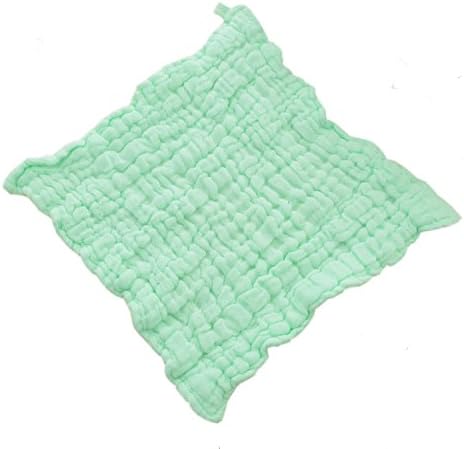 KJ Home Bubble Muslin Washcloths and Towels - Natural Organic Cotton Wipes for Sensitive and Delicate Skin (Set of 5) (Green)