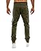 MODCHOK Men's Casual Outdoor Chinos Slim Fit Sweat Pants Sports Jogger Trousers Army Green M