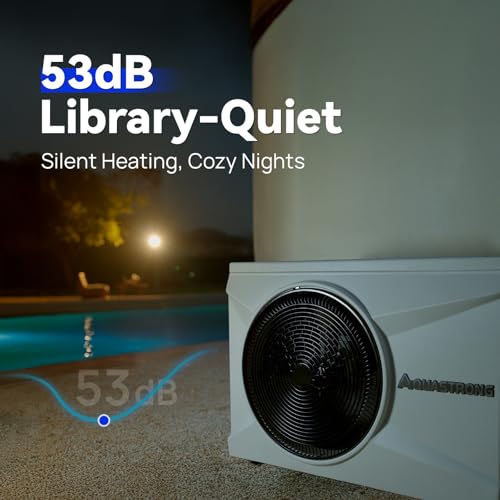 AQUASTRONG Inverter Swimming Pool Heat Pump,Pool Heater for Above Ground and Inground Heating Smart WiFi Control and Cooling Pool Heater Pools Up to, 21000 Gallons