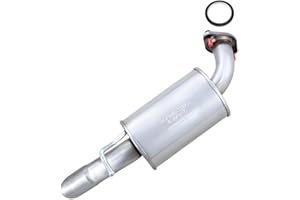 Northeastern Exhaust | Stainless Steel Exhaust Resonator Pipe Compatible for Toyota Highlander 2008-2010 3.3L | Highlander 2008-2013 3.5L | Free Gasket Included | Automotive Replacement Part