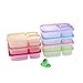 Meal Prep Containers,7 Pack Lunch Boxes, Food Storage With Lids, BPA Free Bento Lunch Box Set With 3 Separated Compartments, Leak Proof,Resuable,Stackable,Microwaveable,Freezer And Dishwasher Safe