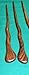JWL (2) Rosewood Spiral 6 Inch Hair Sticks Shawl Pins Picks Pics Pins Forks - Hawaiian Style