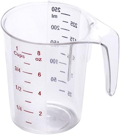Value Series MEA-25PC Polycarbonate Measuring Pitcher - 1 Cup Capacity