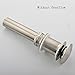 VCCUCINE Stainless Steel Brushed Nickel Vessel Vanity Sink Pop Up Bathroom Sink Drain, Vessel Sink Drain Assembly Without Overflow