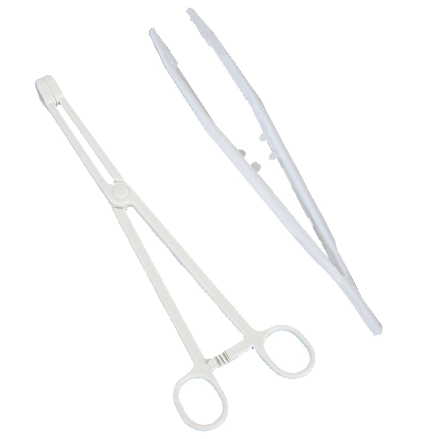 MEISH 2 Pieces Reptile Feeding Tool Reptile Feeding Clip and Tweezers Long Handle Feeding Clip for Snake Lizard Reptile Animal