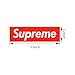 Sticker [50 PCS, 3.5 x 1.2 inch Box Logo] Waterproof Vinyl Supreme Stickers for Laptop, Car, Helmet, Skateboard, Luggage.