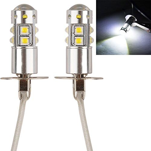 Thegood88 2x Xenon White 50W H3 LED Fog Light Bulb car driving drl Lamp 12V 24V 2016