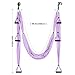 Gonex Aerial Yoga Swing Set, Yoga Hammock Trapeze Sling Kit with Instruction Antigravity Ceiling Hanging Yoga Swing, Purple