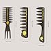 5 PCS Hair Comb Styling Set Barber Hairstylist Accessories - Professional Shaping & Teasing Wet Combs Tools with Packaging Bag, Anti Static Hair Brush for Men Boys