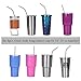 Stainless Steel Straws with Silicone Tips, 10
