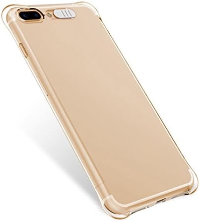 Qpika LED Flash Light Up Incoming Call Silicon Case Cover For iPhone 8 Plus (Gold)
