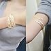 MANZHEN Fashion Adjustable Leaf Cuff Bangle Infinity Gold-tone Upper Arm Cuff Bracelet (Gold)