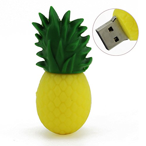 CHUYI 5x16GB Fruits USB Flash Drive USB 2.0 Stick Cute Pineapple Carrot Banana Strawberry Watermelon Pen drive Gift Memory Stick U Disk (Pack of 5 Fruits)