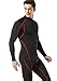 Tesla TM-MUT12-KKR_Medium Men's Mock Long-Sleeved T-Shirt Cool Dry Compression Baselayer MUT12
